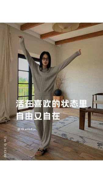 Pajamas Sets Women's Color Yarn Homewear Casual Suit Two-piece Sleep Top+pants