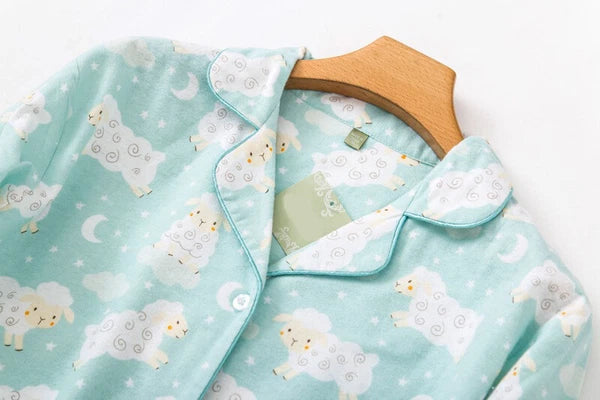 Ladies/Womens 100% Brushed Cotton Pyjamas Set Check Print Button Up Loungewear