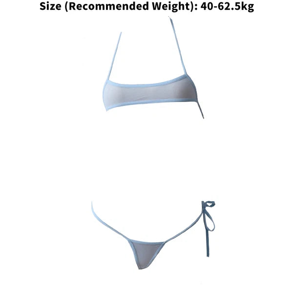 Womens Lingerie Set Crop Top Nightwear Teddy Babydoll Clubwear Sheer Swimsuit