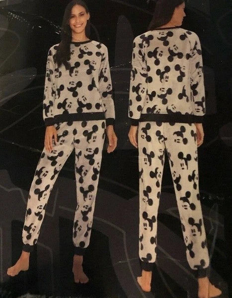 DISNEY WOMENS MICKEY 2 PCS JOGGER LOUNGE SET  PJ PAJAMAS SET