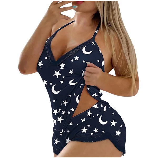 Womens Sexy Lace Set Suit Solid Underwear Pajamas Wireless Bra Underwear Pantie