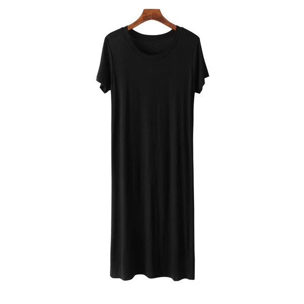 Women's Summer Modal Cotton Dress - Loose Plus Size Loungewear Nightwear Dress