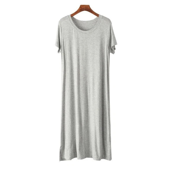 Women's Summer Modal Cotton Dress - Loose Plus Size Loungewear Nightwear Dress