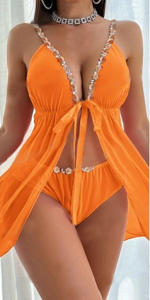 Sexy Women's Lingerie Floral Lace Sleepwear Underwear Dress See-Thru Babydoll US