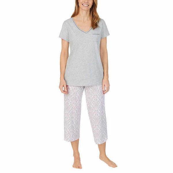 Carole Hochman, 4 Pc - Tee w Capri Pants + Tank w Shorts PJ Set (Size + Color)