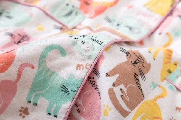 Ladies/Womens 100% Brushed Cotton Pyjamas Set Check Print Button Up Loungewear