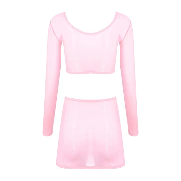 Womens Nightwear Long Sleeve Clubwear Bodycon Outfits Nylon Pajamas Sexy Mini