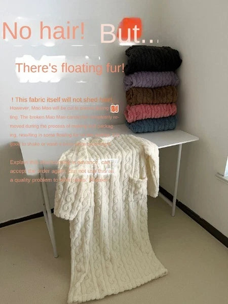 Bathrobe Women's Bathrobe Coral Padded Pajamas Dress Winter College Students