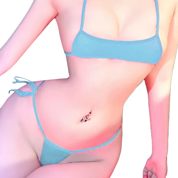 Womens Lingerie Set Crop Top Nightwear Teddy Babydoll Clubwear Sheer Swimsuit