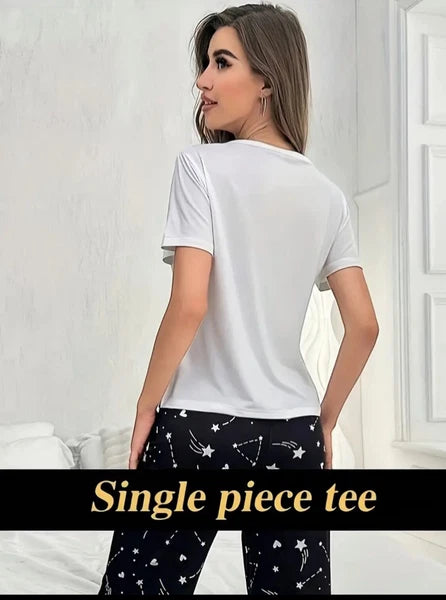 Ladies Long Pyjamas Set 100% Cotton Breathable Soft Elasticated Waistband 8-16