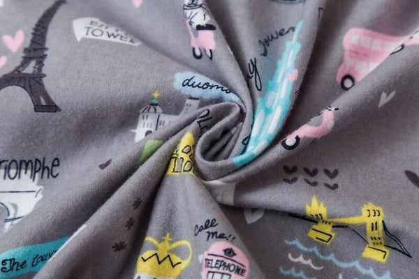 Ladies/Womens 100% Brushed Cotton Pyjamas Set Check Print Button Up Loungewear