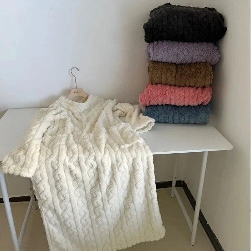 Bathrobe Women's Bathrobe Coral Padded Pajamas Dress Winter College Students