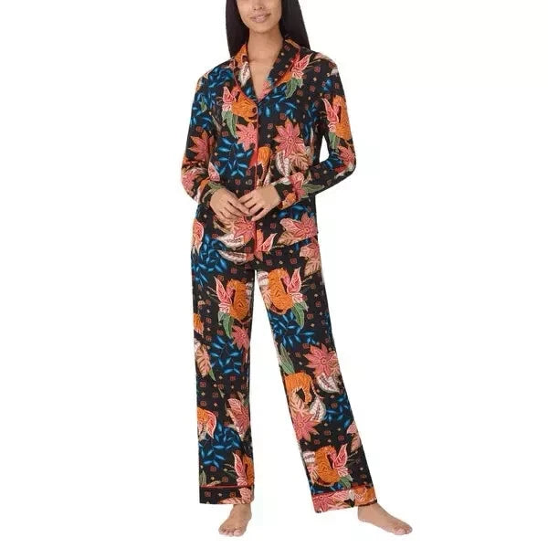 Room Service Ladies' Shawl Collar Full Length Pajama Set J22