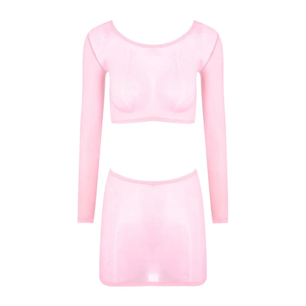 Womens Nightwear Long Sleeve Clubwear Bodycon Outfits Nylon Pajamas Sexy Mini