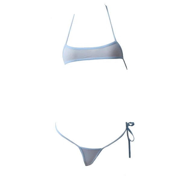 Womens Lingerie Set Crop Top Nightwear Teddy Babydoll Clubwear Sheer Swimsuit