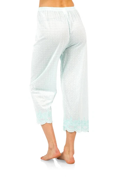 Casual Nights Women's Short Sleeve Floral Capri Pajama Set
