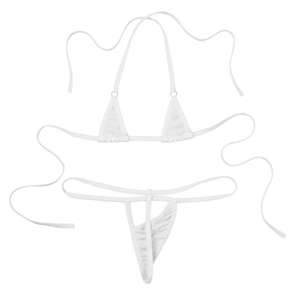 Womens Lingerie Set Crop Top Nightwear Teddy Babydoll Clubwear Sheer Swimsuit