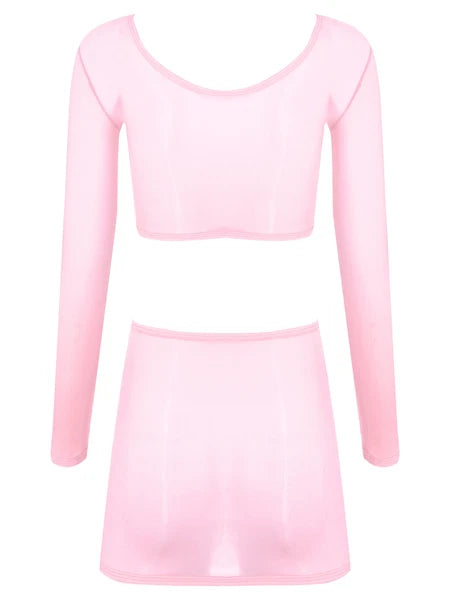 Womens Outfits Breathable Clubwear Long Sleeve Nightwear Nylon Lingerie Silky