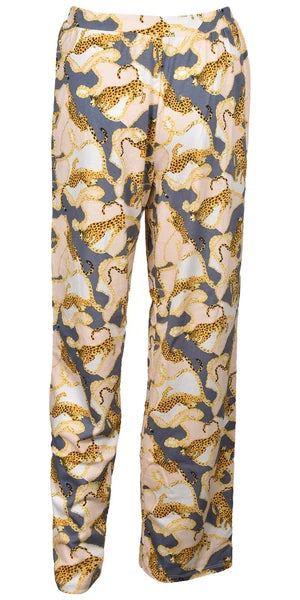 Ladies Pyjama Set Leopard Printed Womens Sleepwear Sleeveless PJS Vest Nightwear