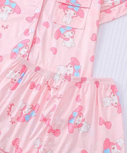 Sanrio Hello Kitty My Melody Pajama Sleepwear Kawaii Pajamas Pink Cute