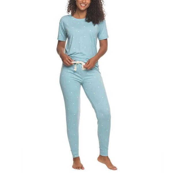 Felina Womens Pajamas 3-Piece Lounge Comfort Waist Soft Lightweight L42
