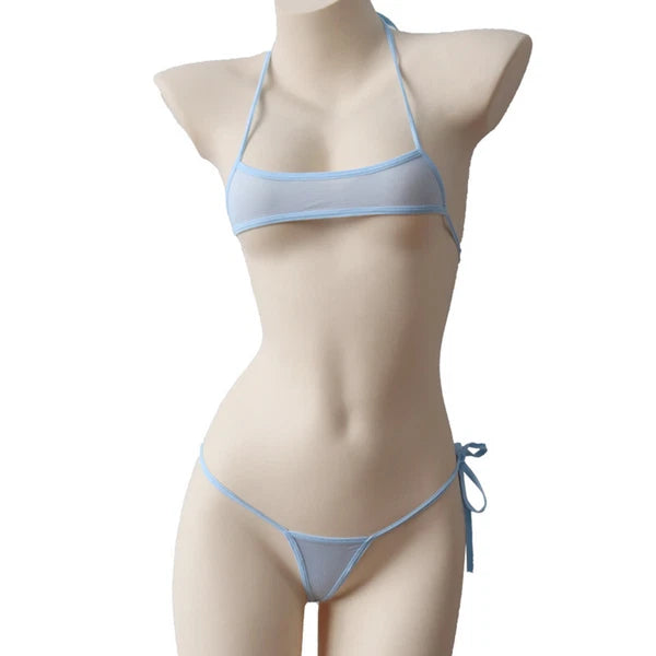 Womens Lingerie Set Crop Top Nightwear Teddy Babydoll Clubwear Sheer Swimsuit